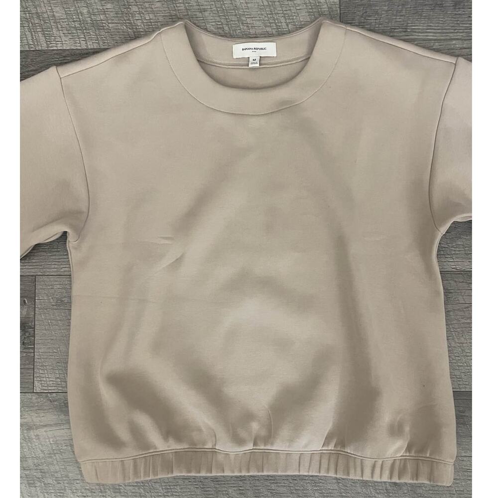 Banana Republic Women's Beige Crew Neck Sweatshirt - Picture 2 of 6